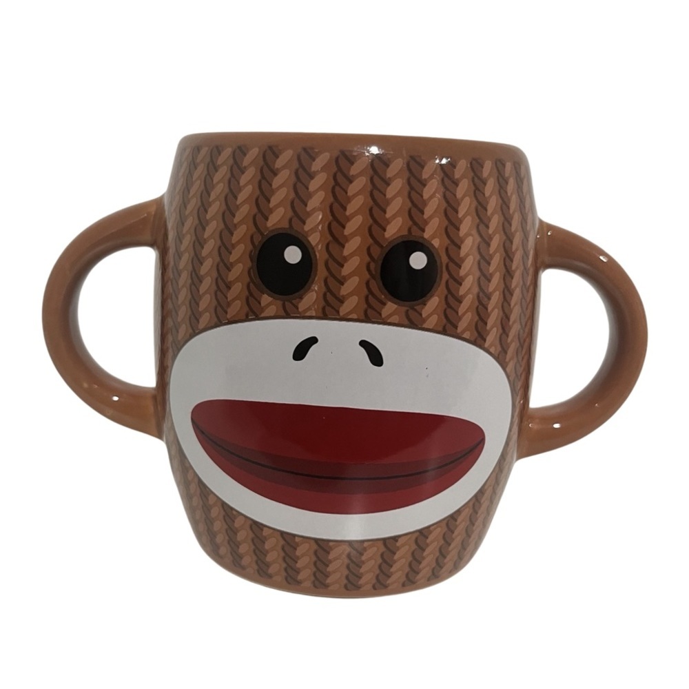 Double Handled Sock Monkey Mug